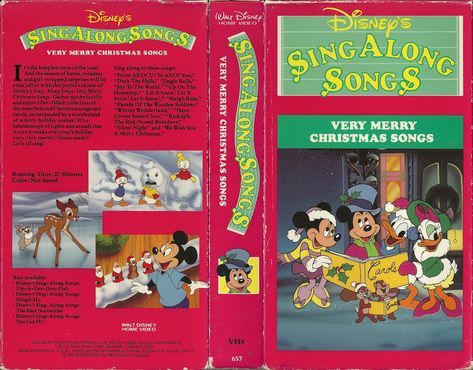 1988 Disney's Singalong-Songs: "Very Merry Christmas Songs" VHS Merry Christmas Songs, Merry Christmas Song, Sing Along Songs, Christmas Jingles, Merry Christmas Images, 90s Party, Disney Music, A Very Merry Christmas, A White Christmas