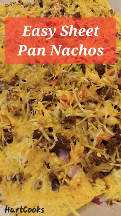 These delicious nachos are super easy to make! Perfect Recipe for Taco Tuesdays or Nacho Nights! Easy Nachos Recipe Simple No Meat, How To Make Nachos At Home, Easy Nachos Recipe Simple, Oven Nachos Recipes, Nacho Supreme Recipe, Nachos In The Oven, Nacho Sauce Recipe, Basic Nachos Recipe, Oven Nachos