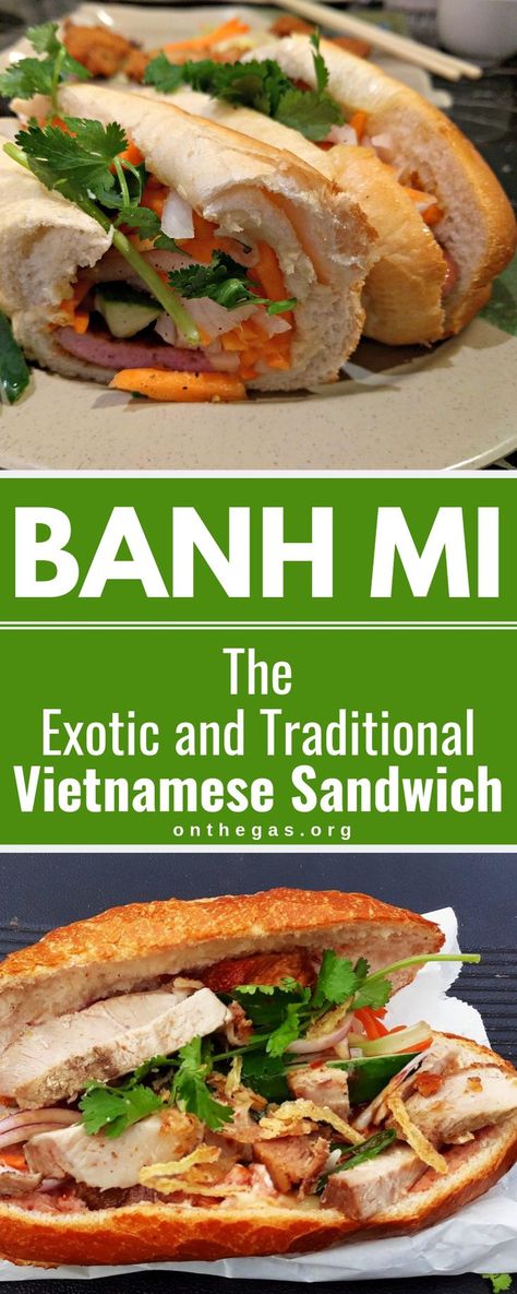 Banh Mi Sandwich Recipe, Bahn Mi Sandwich, Banh Mi Recipe, Meat Sandwiches, Exotic Recipes, Vietnamese Sandwich, Bahn Mi, Banh Mi Sandwich, Picnic Snacks