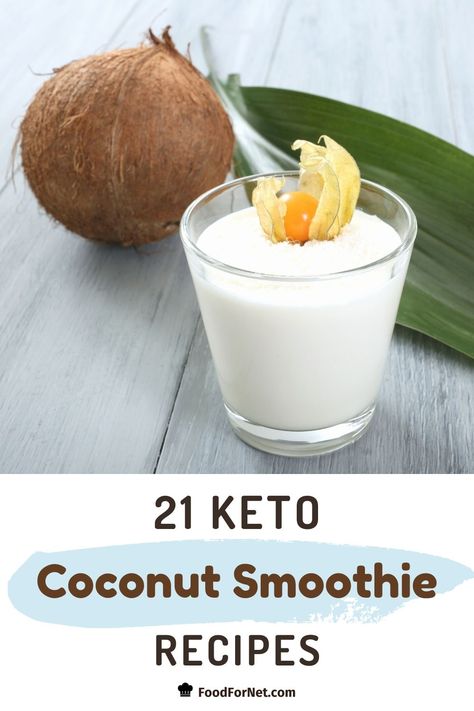 Coconuts are a big part of keto, and so are smoothies! We have gathered up 21 keto friendly coconut smoothie recipes, coconut in one form or another! Try out these yummy treats! ketosmoothies #ketorecipes #coconut #coconutsmoothies #keto Coconut Yogurt Smoothie, Coconut Smoothie Recipes, Coconut Milk Smoothie Recipes, Paleo Beverages, Pineapple Coconut Smoothie, Coconut Water Smoothie, Coconut Smoothie Recipe, What To Eat For Breakfast, Coconut Milk Smoothie