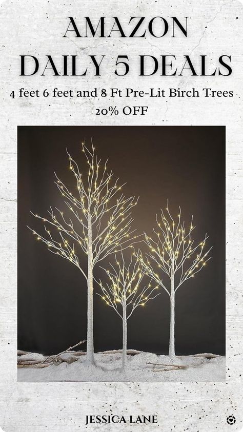 Lit Birch Tree Christmas Decor, Lighted Birch Tree Decor Ideas, Birch Tree Christmas Decor, Harth Fireplace, Trees Christmas Decor, Lit Trees, Birch Tree Decor, Porch Trees, Christmas Tree Base