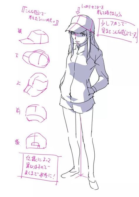 Hat Manga Tutorial, Poses References, Drawing Practice, Drawing Clothes, Anime Drawing, Drawing Stuff, Drawing Skills, Anime Poses Reference, How To Draw Hair