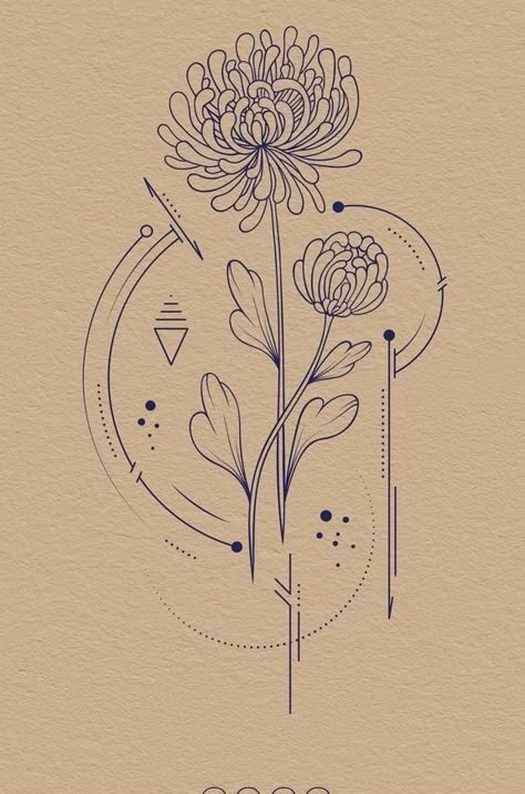 Lineart Flowers, Crisantemo Tattoo, Motivation Planner, Daily Tracker, Chrysanthemum Tattoo, Native Tattoos, Flower Planner, Flower Retro, Planner 2022