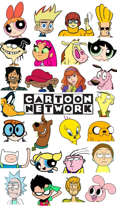 Cartoon Network Characters Drawings, Old Cartoon Network Characters, Famous Cartoon Characters, Cartoon Network Drawings, Disney Cartoons Characters, Cartoon Network Viejo, Cartoon Network Classics, Old Cartoon Network Shows, Early 2000s Cartoons