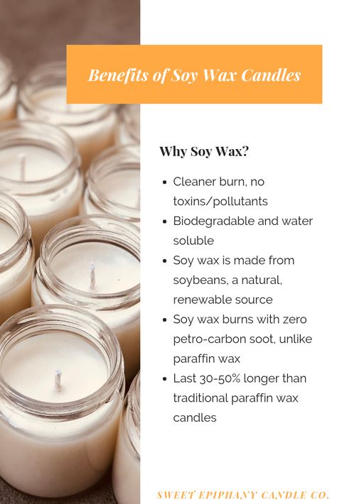 Benefits of Soy Wax Candles! Candles Benefits, Soy Candle Benefits, Candle Scents Recipes, Candle Making Recipes, Diy Candles Homemade, Wax Candles Diy, Paraffin Wax Candles, Homemade Scented Candles, Soya Mumu