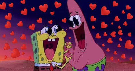 Spongebob Matching Pfp Couple, Spongebob And Patrick Aesthetic, Spongebob And Patrick Matching Pfp, Spongebob Kaws, Spongebob In Love, Reaction Pictures Facial Expressions, Spongebob Love, In Love Cartoon, Spongebob Reaction Pics