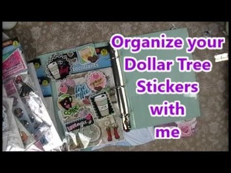 Sticker Storage Book - YouTube How To Store Scrapbook Stickers, Sticker Storage Ideas Organizing, Diy Sticker Storage, Sticker Organization Storage, Scrapbook Sticker Organization, Sticker Album Diy, Diy Sticker Book, Sticker Organizer, Diy Planner Notebook