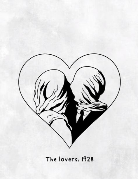 Secret Lovers Tattoo, Soul Ties Drawing, Cold Heart Tattoo, Cuarto Dark, Soulmate Illustration, Hopeless Romantic Tattoo, Love Symbol Tattoos, Tender Kiss, Romantic Tattoo