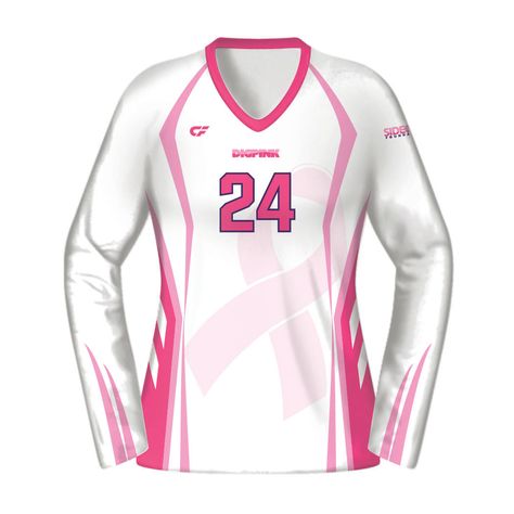 Uniform Design Ideas, Volleyball Uniforms Design, Volleyball Fits, Volleyball Jersey Design, Dig Pink, Pink Volleyball, 13th Birthday Ideas, Volleyball Uniforms, Volleyball Jersey