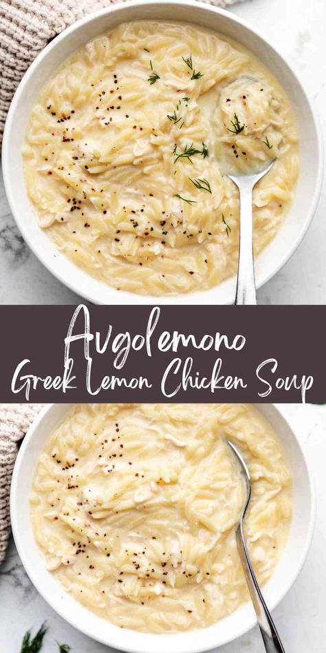 Greek Chicken Avgolemono Soup, Aveglemeno Soup Recipe, Avelogmo Soup, Avgolemono Soup Recipe, Crockpot Avgolemono Soup, Avagolemon Soup, Avgolemono Soup Instant Pot, Avelomono Soup, Avelemono Soup