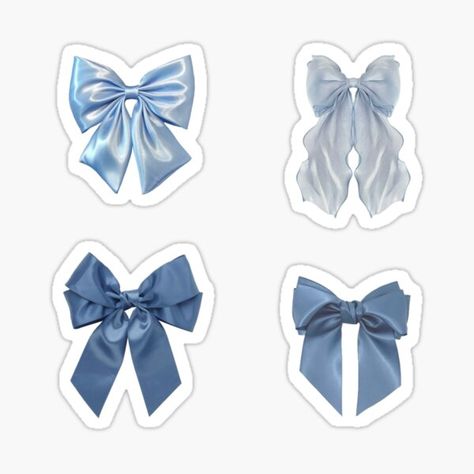 "blue bows sticker pack" Sticker for Sale by audreycore Blue Designs For Journal, Blue Designer Aesthetic, Blue Design For Scrapbook, Blue Scrapbook Stickers, Blue Stickers Printable, Aesthetic Stickers Blue, Blue Stickers Aesthetic Printable, Sticker Ideas Design, Blue Journal Stickers