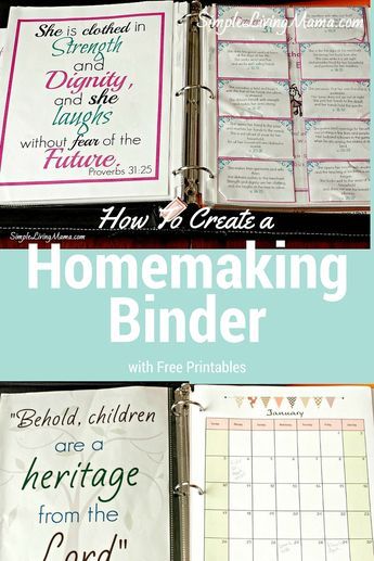 I’ve been working on putting together my 2016 homemaking binder for a few days now, and I’m excited to show it to you! I love being able to customize my binder, my way. There are tons of free printables floating around on the web. You can create an entire homemaking binder with freebies! Let me … Homemaking Binder, Household Notebook, Happy Homemaking, Family Recipe Book, Family Binder, Household Binder, Christian Homemaking, Binder Printables, Home Binder