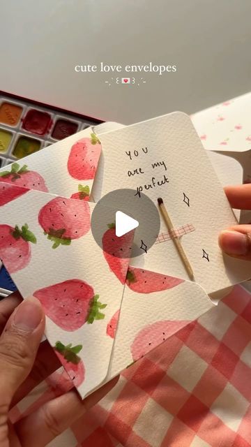 Vinita more on Instagram: "The cute message inside tho🤭🥹 Btw these are some freebies i added to a scrapbook order hehe:)  Cute live message envelopes diy letters aesthetic #watercolour#cute#envelope#diyenvelope#diyletter#reels#explore#explorepage" Diy Letter Envelope, Envelope Diy Aesthetic, Letter Envelope Design Ideas, How To Make Envelopes Aesthetic, Aesthetic Envelope Design, Creative Envelope Design Ideas, Creative Envelope Ideas, Letter Envelope Diy, Envelope Aesthetic