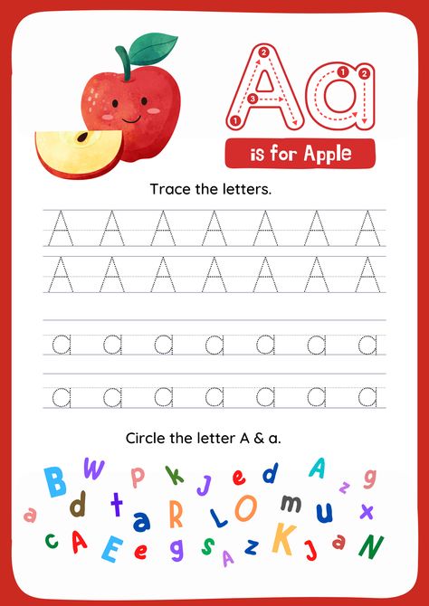 Letters Tracing Worksheets A to Z with Printable PDF Free Free Preschool Printables Alphabet, Tracing Letters Preschool, Free Printable Alphabet Worksheets, Emotions Preschool, Letter Worksheets For Preschool, Flamingo Craft, Color Flashcards, Preschool Tracing, Tracing Worksheets Preschool