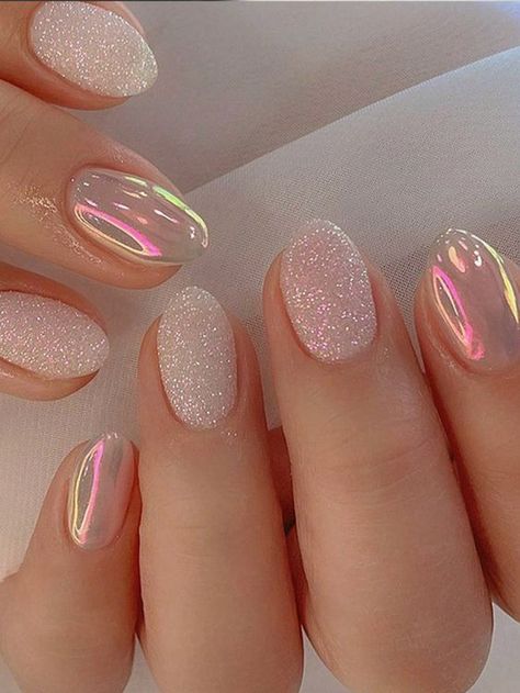 Gel Dip Nails Designs, Short Rounded Acrylic Nails, Nails For Short Nails, Fun Spring Nails, Natural Nails Acrylic, Blue French Tip, Classy Almond Nails, Rounded Acrylic Nails, Oval Nails Designs