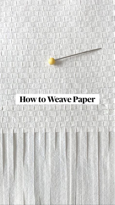 How to Weave Paper | Paper weaving, Weaving, Paper crafts Diy Paper Weaving, Rice Paper Art Wall Decor Diy, Art On Handmade Paper, How To Weave Paper, Paper Weaving Tutorial, Papermaking Art, Paper Strip Crafts, Paper Weaving Art, Sewn Paper