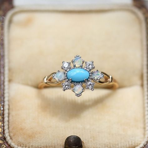 Rhombus Turquoise Natural Opal Opal Ring 925 Silver Japanese S, Sky Blue Topaz Ring, Shape Geometric, Style Japonais, Style Japanese, Sky Blue Topaz, Opal Ring, Blue Topaz Ring, Ring Size Guide