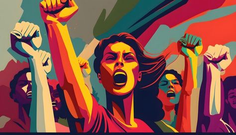 United and standing strong, vector illus... | Premium Photo #Freepik #photo #feminism #women-empowerment #woman-8-3 #women-equality Empowerment Of Women, Ragging Poster, Creative Posters On Women Empowerment, Woman Empowerment Poster, Women Empowerment Illustration, Women Empowerment Aesthetic, Strong Woman Art, Women Empowerment Poster, Anti Ragging