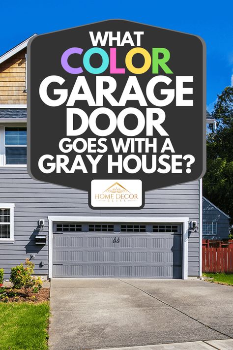 Black Garage Doors Grey House, Grey Garage Doors, Brown Garage Door, Black Garage Door, Exterior Refresh, Exterior Garage Door, Black Garage Doors, White Garage Doors, Brown Front Doors