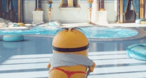 Just keep swimming, just keep swimming! Despicable Me Gif, Minion Kiss, Minion Dance, Minions Animation, Swimming Gif, Bad And Bougie, Minion Gif, Animiertes Gif, Minions Love