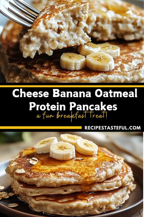 Packed with protein, fiber, and flavor, these fluffy pancakes are made with cottage cheese, bananas, and oats for a nutritious, filling breakfast. Perfect for fueling your day! Cottage Cheese Banana Oatmeal Pancakes, Cottage Cheese Banana Pancakes, Banana Cottage Cheese Pancakes, Cottage Cheese Banana, Oatmeal Protein Pancakes, Oatmeal Protein, Banana Oatmeal Pancakes, Cottage Cheese Pancakes, Filling Breakfast