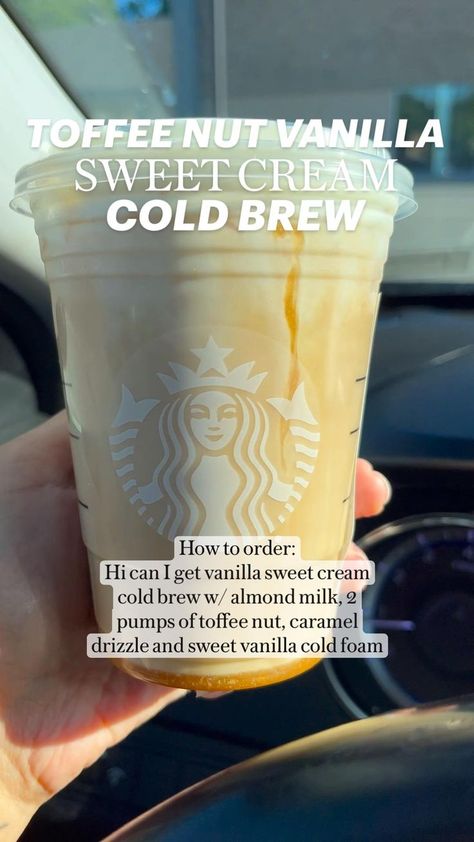 Starbucks Cold Foam, Vanilla Sweet Cream Cold Brew, Sweet Cream Cold Brew, Vanilla Sweet Cream, Brew Iced Coffee, Coffee Orders, Coffee Summer, Cream Cold Brew, Cold Starbucks Drinks