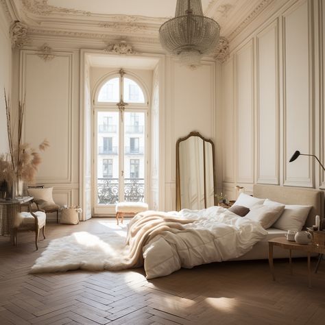 Parisian Bedroom Aesthetic, Bedroom Parisian, Parisian Chic Bedroom, Parisian Bedroom, Parisian Interior, French Apartment, Cozy Bedroom Ideas, French Bedroom, Sopot