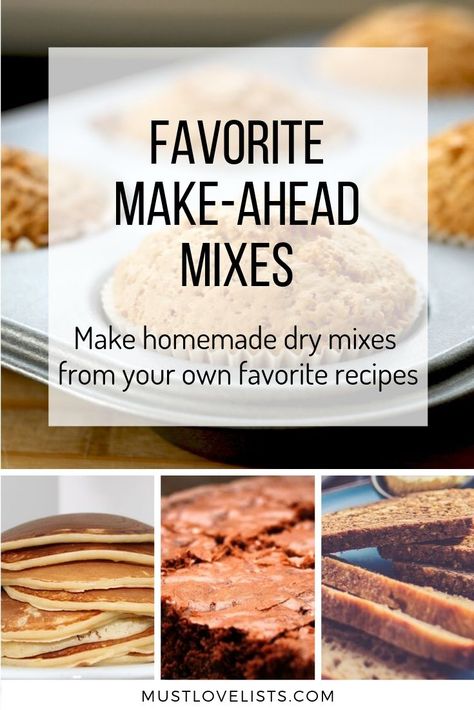 Make Ahead Mixes Pantries, Pantry Dry Mixes, Dry Cookie Mix Recipes, Make Ahead Mixes Baking, Quick Bread Mix In A Jar, Make Your Own Mixes, Diy Muffin Mix Recipes, Dry Pantry Mixes, Make Ahead Mixes