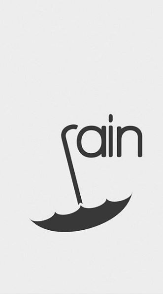 Rain Logo Design, Logo Intelligent, Rain Logo, Typographie Logo, Clever Logo Design, Tipografi 3d, Typographic Logo Design, Design Club, Clever Logo