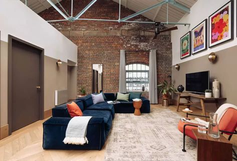 Living Room Upstairs, Manchester Home, Manchester Hotels, Luxury Holiday, Loft Living, Serviced Apartments, Cool Apartments, Luxury Holidays, Spacious Living Room