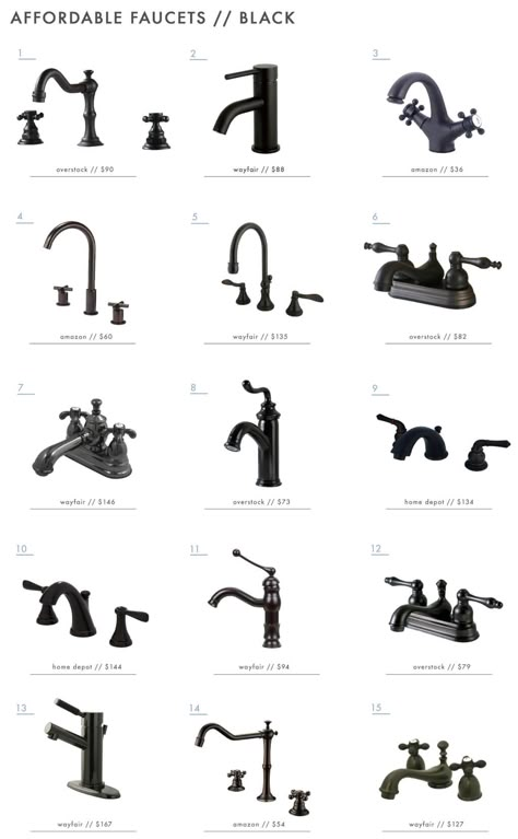 Black Bathroom Faucets, Black Faucet Bathroom, Brushed Nickel Bathroom, Steam Showers Bathroom, Bad Inspiration, Modern Farmhouse Bathroom, Emily Henderson, Upstairs Bathrooms, Bathroom Redo