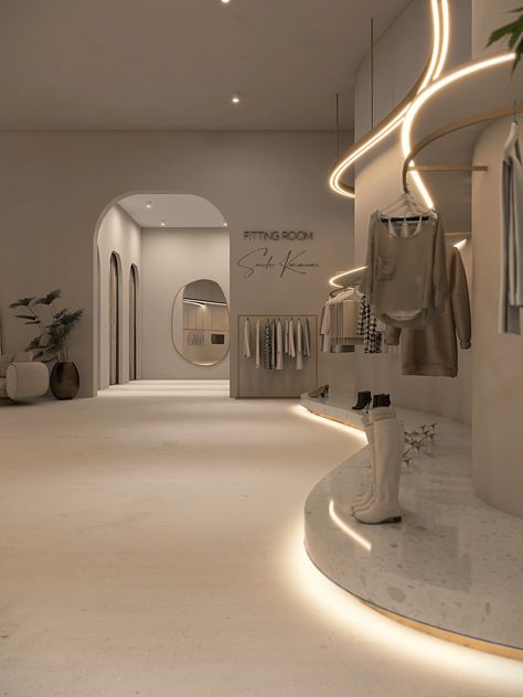 Paradise (clothing store) :: Behance Shopping Store Design, Store Wall Design Ideas, Clothing Store Interior Design Ideas, Clothes Store Ideas, Clothing Shop Interior Design, Beauty Store Design, Fashion Shop Design, Store Interior Design Ideas, Modern Boutique Interior