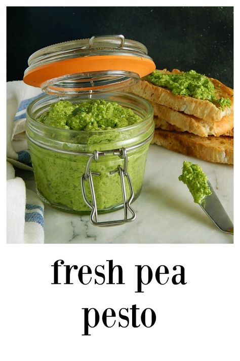 Pea Pesto Pasta, Pea Pesto, How To Make Pesto, Blanched Almonds, Spinach And Cheese, Sweet Peas, Great Appetizers, Basil Pesto, Pesto Pasta