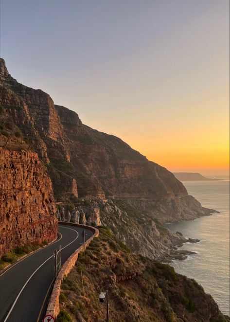 Sunset cape town South Africa Chapmans Peak South Africa, Cape Town South Africa Aesthetic, Cape Town South Africa Photography, Sunset Insta Story, South African Aesthetic, Cape Town Aesthetic, Cape Town Sunset, Cape Town Summer, Cape Town Vacation