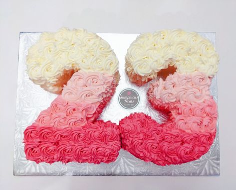 26 Cupcake Cake Number, 23 Cupcake Cake Number, 23 Number Cake, Birthday Cake Number Shape, 23rd Birthday Cake For Her, Number 21 Cake, Birthday Cake For Daughter, 27th Birthday Cake, 21st Birthday Cake For Girls