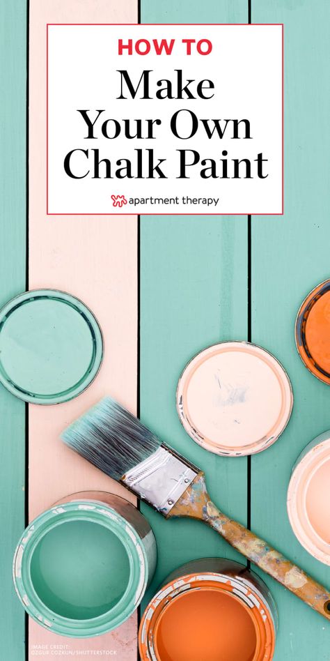 Make Your Own Chalk Paint, Painting Underwater, Diy Chalk Paint Recipe, Make Chalk Paint, Chalk Paint Furniture Diy, Chalk Paint Recipe, Homemade Chalk Paint, Apartment Painting, Homemade Chalk