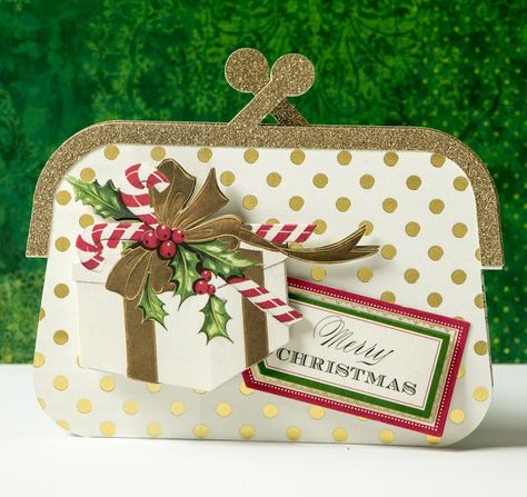 Anna Griffin’s Gracious Giftables Gift Card Holder Purse Gift Card Holder, Anna Griffin Christmas Cards, Simple Holiday Cards, Anna Griffin Christmas, Gift Cards Money, Christmas Cricut, Holiday Gift Card, Cricut Cartridges, Anna Griffin Cards