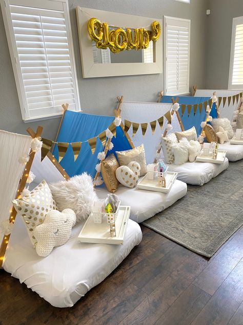 Cloud Nine Sleepover Party, Cloud 9 Birthday Party Sleepover, Cloud Sleepover Party, Cloud 9 Slumber Party, Cloud 9 Birthday Party Ideas Sleepover, Cloud 9 Cake Ideas, Cloud 9 Sleepover Party, Cloud 9 Birthday Party Ideas Girl, Cloud Nine Birthday Party Decorations