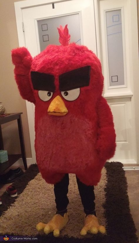 Angry Birds Halloween Costume, Bird Halloween Costume, Angry Birds Costumes, Fur Costume, School Carnival, Bird Costume, Costume Works, Red Costume, Halloween Family