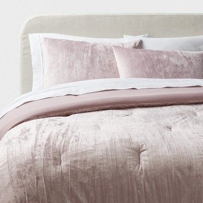 Mauve Comforter, Mauve Bedding, Blush Bedding, Red Comforter, Velvet Comforter, Velvet Bedding Sets, Top Of Bed, Simply Shabby Chic, Comforter Bedding Sets