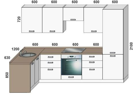 Cabinet Measurements, Top Kitchen Trends, Kitchen Cabinet Layout, Aesthetic Interior Design, Kitchen Drawing, Kitchen Layout Plans, Kabinet Dapur, Kitchen Interior Design Decor, Kitchen Design Plans