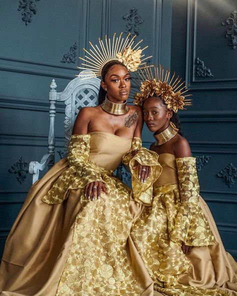 Mother and daughter goals!! They slayed this shoot 👑 . . . . Repost from @iamsavagebeauty - Today at 12:30pm I gave birth to this Angel.… Goddess Photoshoot, Queen Outfits, Black Royalty, African Royalty, Queen Dresses, Oh My Goddess, Afrikaanse Mode, Royalty Aesthetic, My Black Is Beautiful