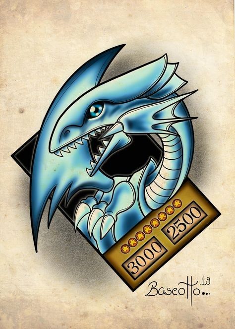 Tattoo Ideas Dark, Yugioh Tattoo, Yugioh Dragon Cards, Blue Eyes White Dragon, Nerd Tattoo, Yugioh Monsters, Pokemon Tattoo, Geek Tattoo, Dark Magician