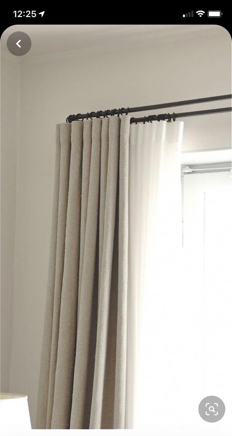 Two Layer Curtains Living Rooms, Double Drapes Curtains, Curtains With Sheers Underneath, Double Layer Curtains Bedroom, Double Layered Curtains, Double Layer Curtains Living Room, Layer Curtains Bedroom, Cortinas Black Out, Black Out Curtains Living Room