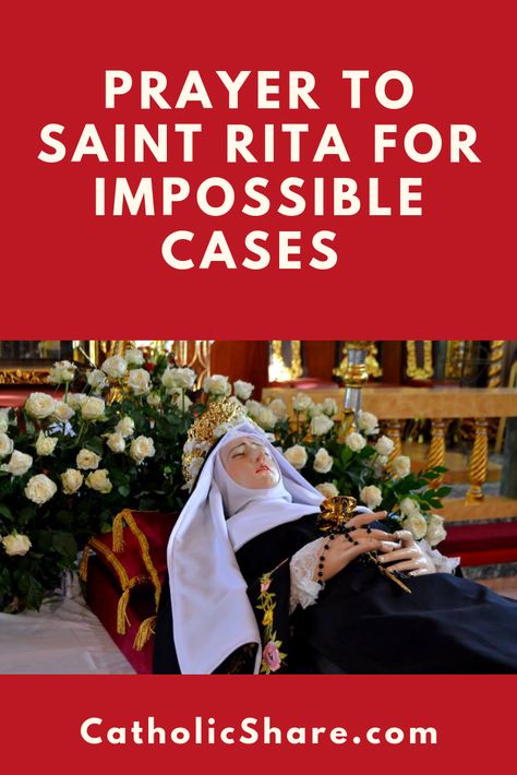 Prayer To St Rita, Catholic Prayer For Protection, Prayer For Help, Rita Of Cascia, St Rita Of Cascia, Saint Rita, St. Rita, Catholic Prayers Daily, Healing Prayers