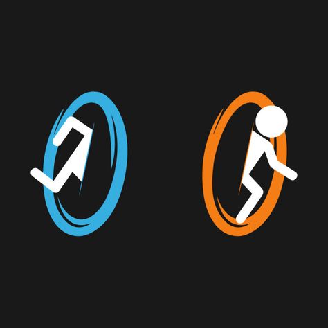 The Portal - Simple - T-Shirt | TeePublic Portal Memes, Portal Logo, Gamer Tattoos, Valve Games, Aperture Science, Portal Design, Emote Twitch, Portal Game, Wicked Tattoos