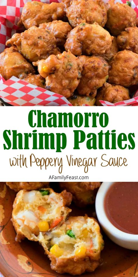 Chamorro Shrimp Patties Recipe, Shrimp Patties Recipes, Shrimp Patty, Guamanian Recipes, Guamanian Food, Fried Fritters, Chamorro Food, Guam Recipes, Shrimp Patties