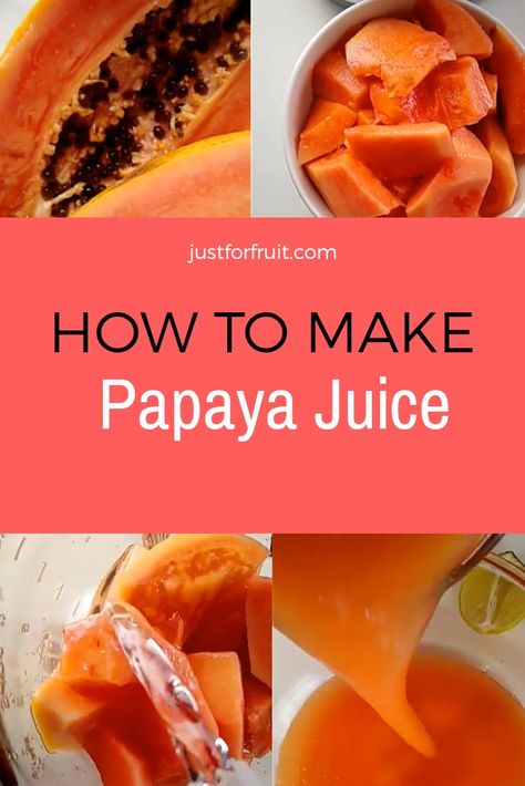 Papaya Juice Recipe Drinks, Papaya Pineapple Juice, Papaya Juice Recipe Healthy, Juicing Papaya Recipe, Papaya Juice Benefits, Papaya Juicing Recipes, Juicing Papaya, Bake Goods Recipes, Papaya Juice Recipe