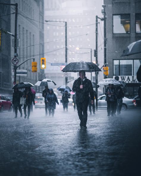 People Walking In The Rain, Rain Street, Relaxing Rain, Rain Sound, City Streets Photography, Rainy Street, People Walking, Walking Street, Walking In The Rain