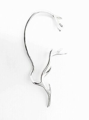 Top Seller for UNIQUE Artisanal Sculpted Silver Antler Ear Crawler Climber Right-Ear Earring, Fashion Jewelry Ear Crawler, Ear Crawlers, Earring Fashion, Ear Climber, Ear Earrings, Ear Climbers, Top Seller, Antlers, Rhodium Plated